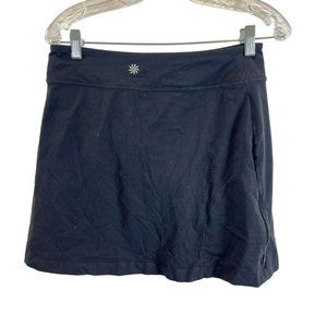 Athleta Activewear Skort Lined Zip Pockets Pull On Stretch Black Small